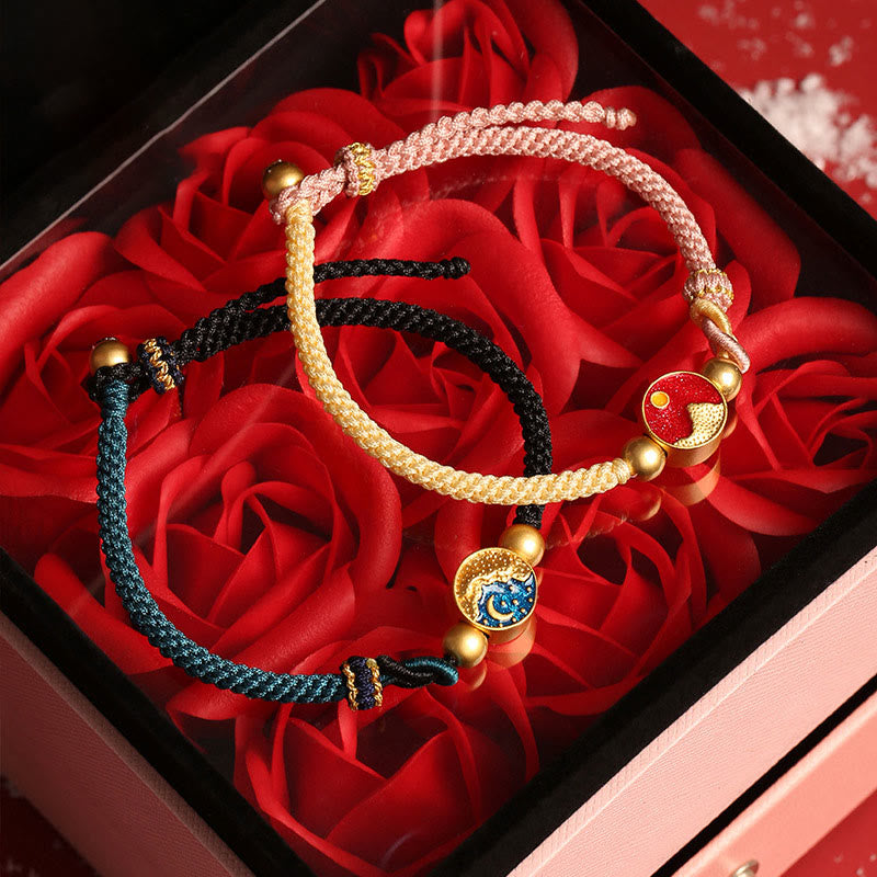 Bracelet spirituel unisexe en fil de cuivre montagne et mer