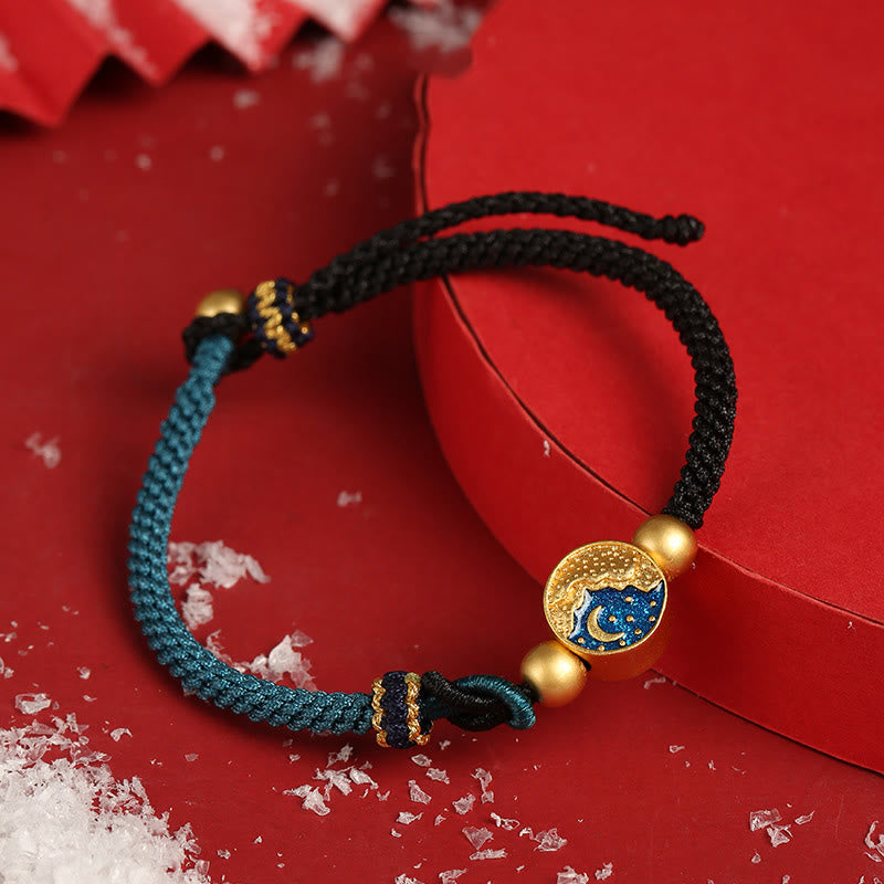 Bracelet spirituel unisexe en fil de cuivre montagne et mer