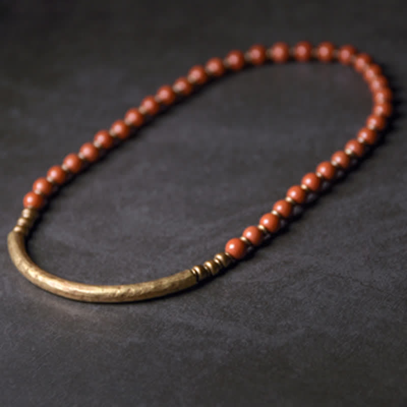 Bracelet unisexe en obsidienne avec jaspe rouge et agate mousse