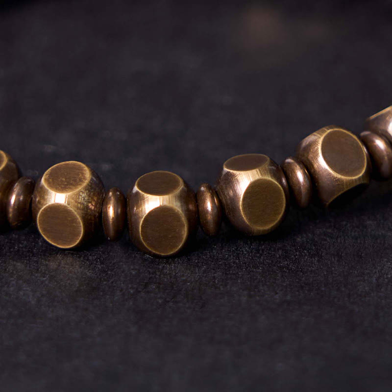 Bracelet unisexe Om Mani Padme Hum en laiton Focus