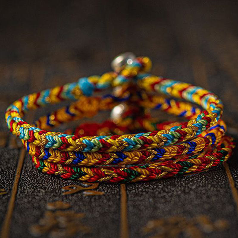 Bracelet unisexe en fil rouge avec boucle de protection en argent 925
