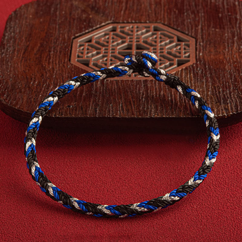 Bracelet unisexe en fil rouge « Que la prospérité remplisse votre vie »