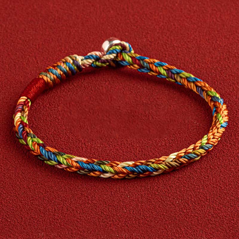 Bracelet unisexe en fil rouge avec argent pour la chance et la protection