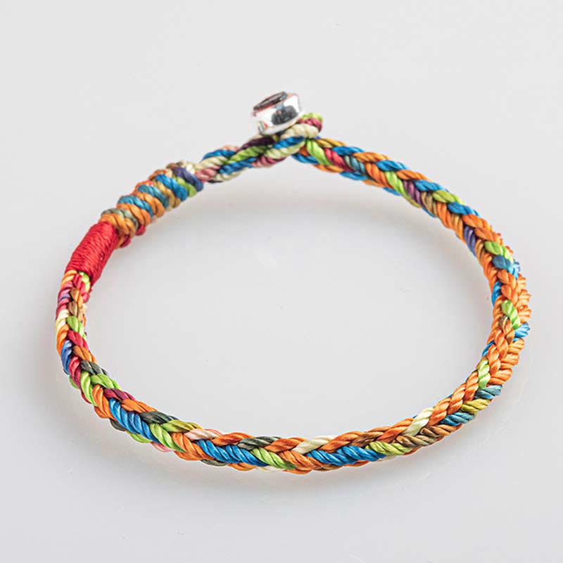 Bracelet unisexe en fil rouge avec argent pour la chance et la protection