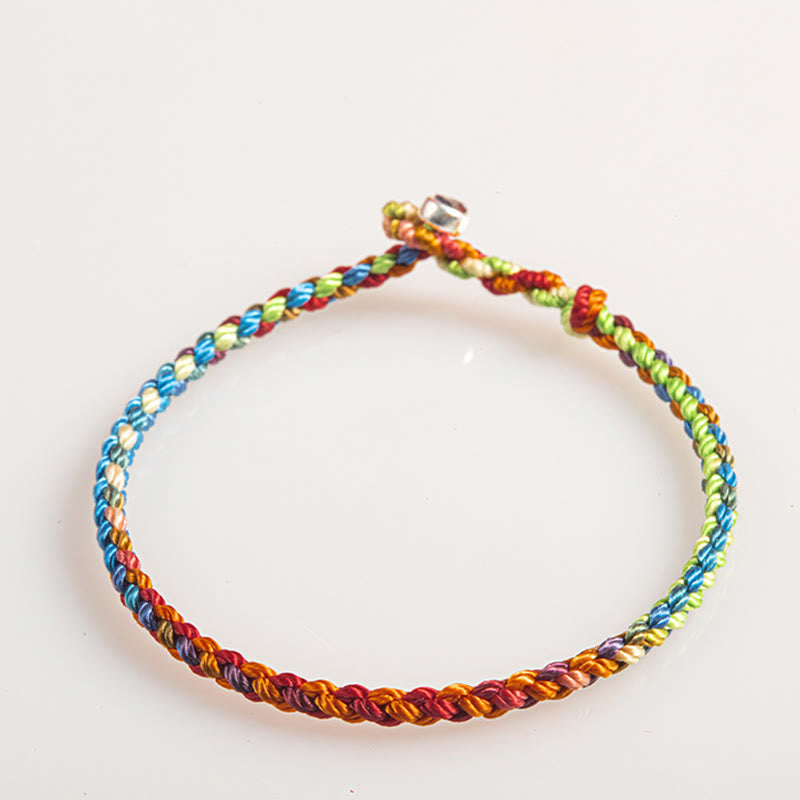 Bracelet unisexe en fil rouge et argent | Paix et protection