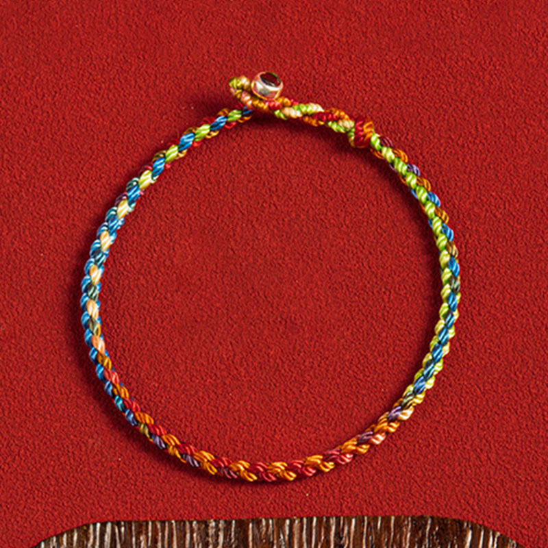 Bracelet unisexe en fil rouge et argent | Paix et protection