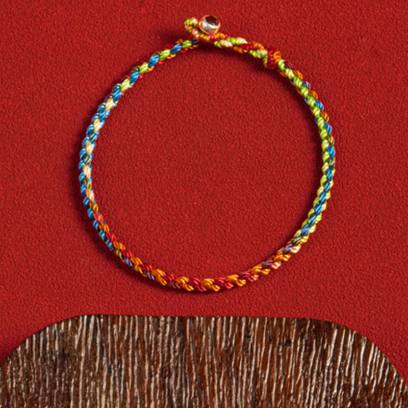 Bracelet unisexe en fil rouge et argent | Paix et protection