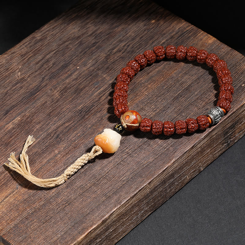 Bracelet unisexe Rudraksha Bodhi Seed Dzi Bead Bodhi Seed Mala