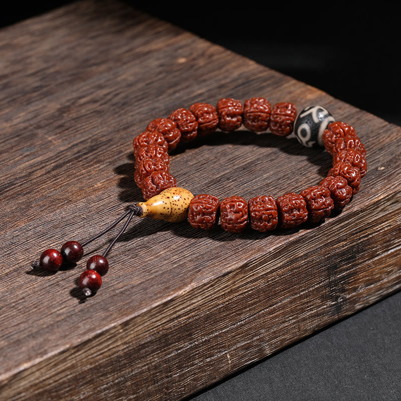 Bracelet unisexe Rudraksha Bodhi Seed Dzi Bead Bodhi Seed Mala