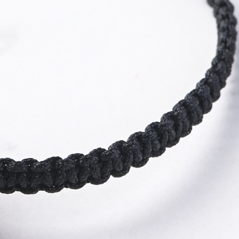 Bracelet unisexe en bois de santal rouge et bois d'ébène, protection calme, petite feuille