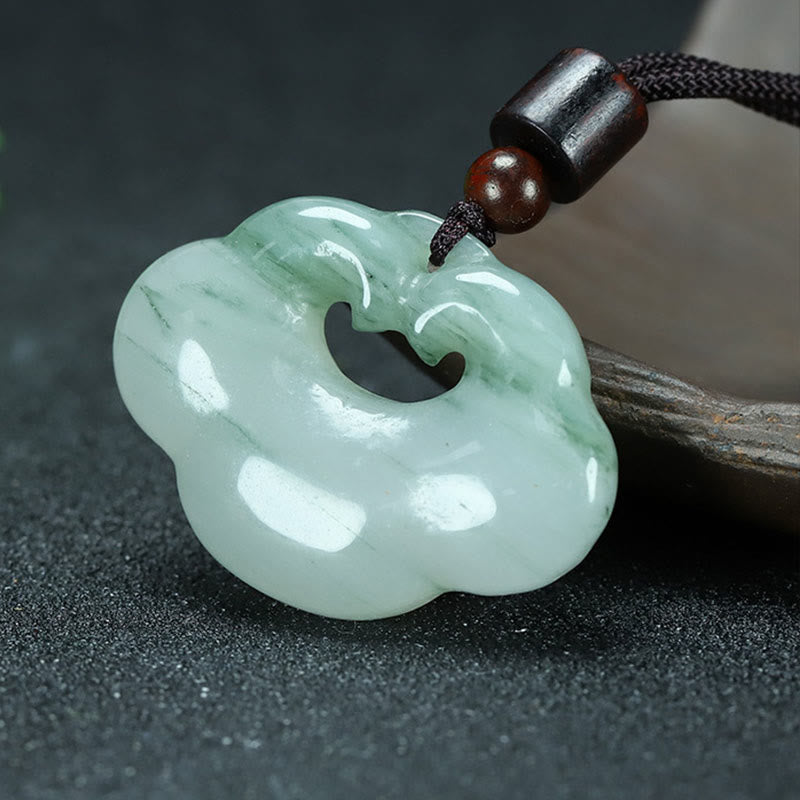 Collier unisexe en jade Tianshan avec cadenas chinois