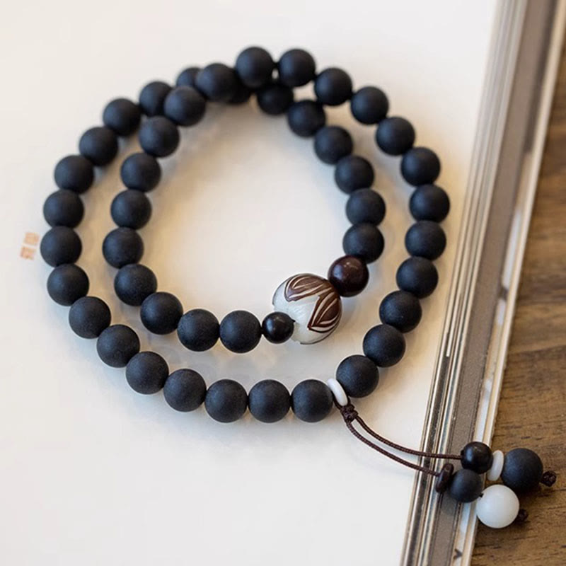 Bracelet de guérison unisexe tibétain en cyprès Bodhi Lotus