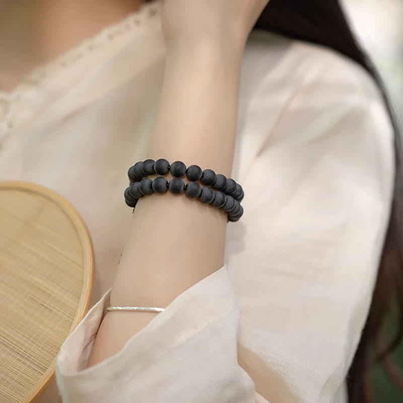 Bracelet de guérison unisexe tibétain en cyprès Bodhi Lotus