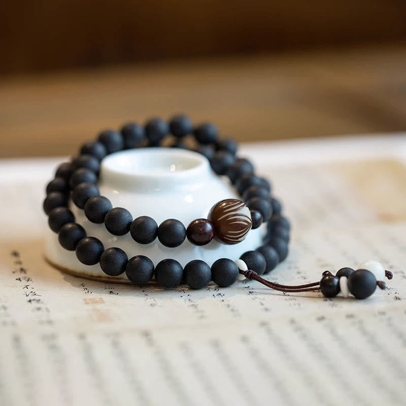 Bracelet de guérison unisexe tibétain en cyprès Bodhi Lotus