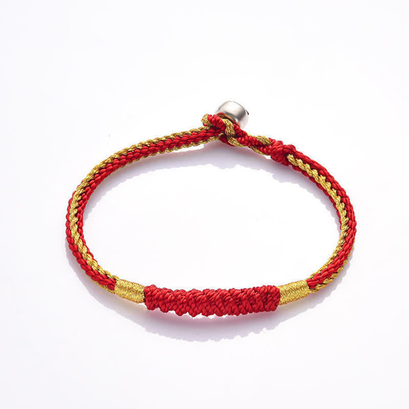 Bracelet de protection unisexe tibétain en fil rouge 14-19 cm