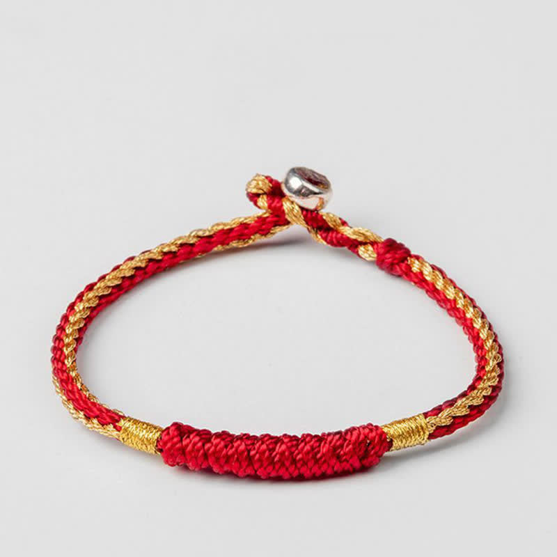 Bracelet de protection unisexe tibétain en fil rouge 14-19 cm