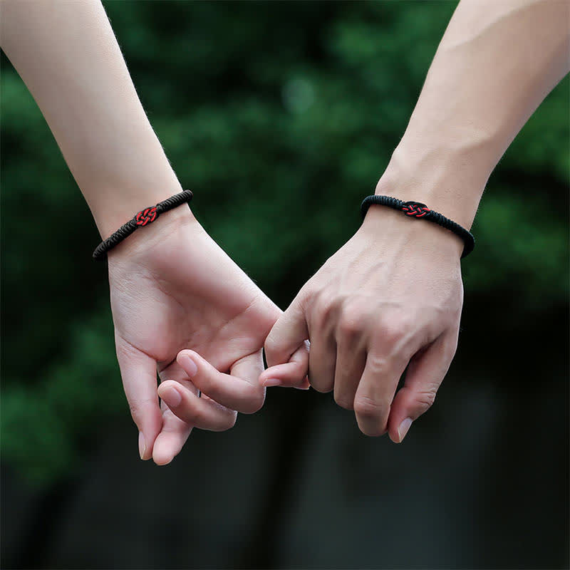 Bracelet de protection unisexe tibétain en fil rouge pour la chance