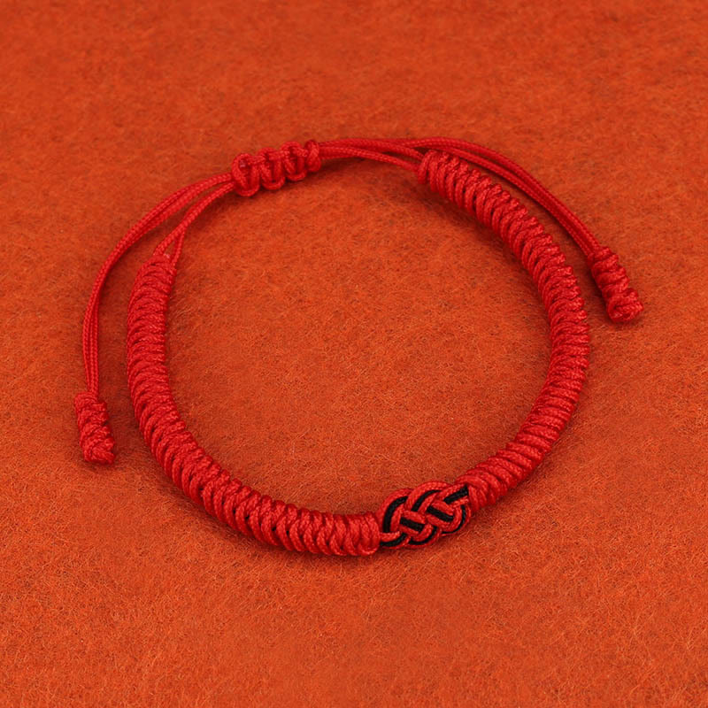 Bracelet de protection unisexe tibétain en fil rouge pour la chance