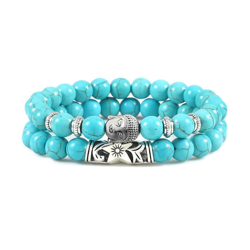 Ensemble de bracelets de protection unisexes œil de tigre et turquoise rouge