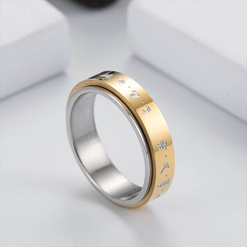 Bague rotative unisexe en acier titane US8 pour l'équilibre
