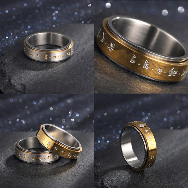 Bague rotative unisexe en acier titane US8 pour l'équilibre