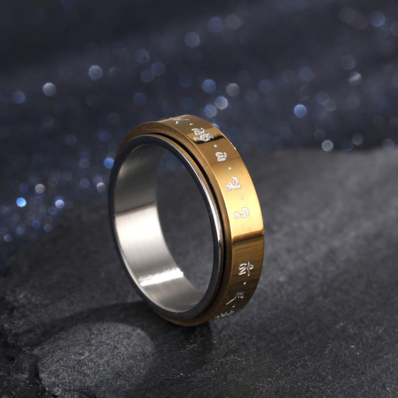 Bague rotative unisexe en acier titane US8 pour l'équilibre