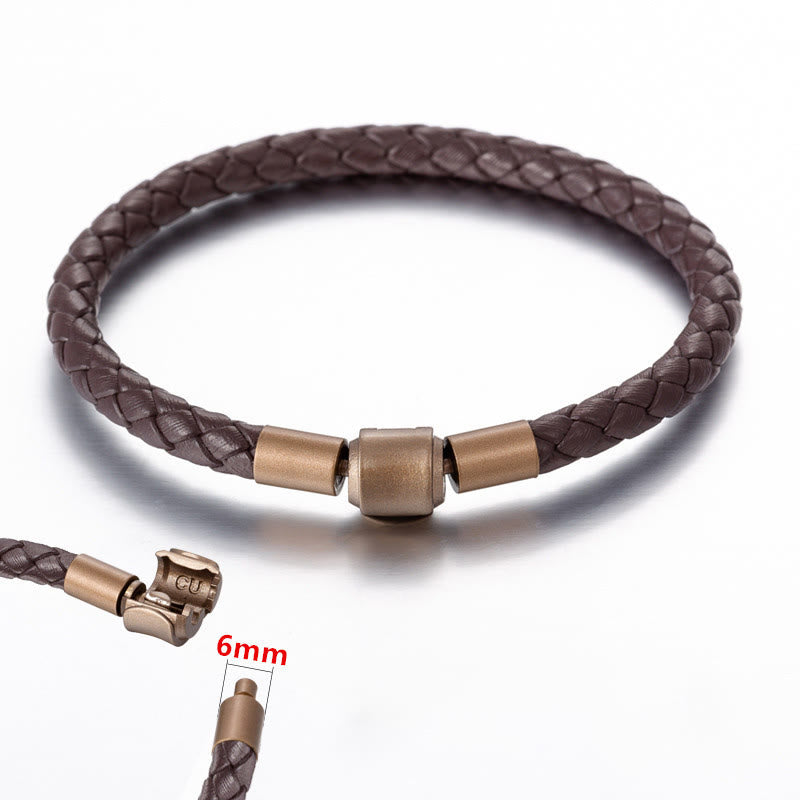 Bracelet porte-bonheur unisexe vintage en corde rouge, corde en cuir de 4 à 5 mm