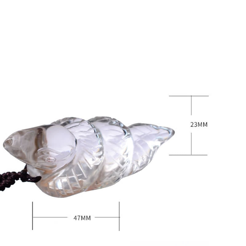 Collier unisexe de protection du zodiaque chinois en cristal blanc