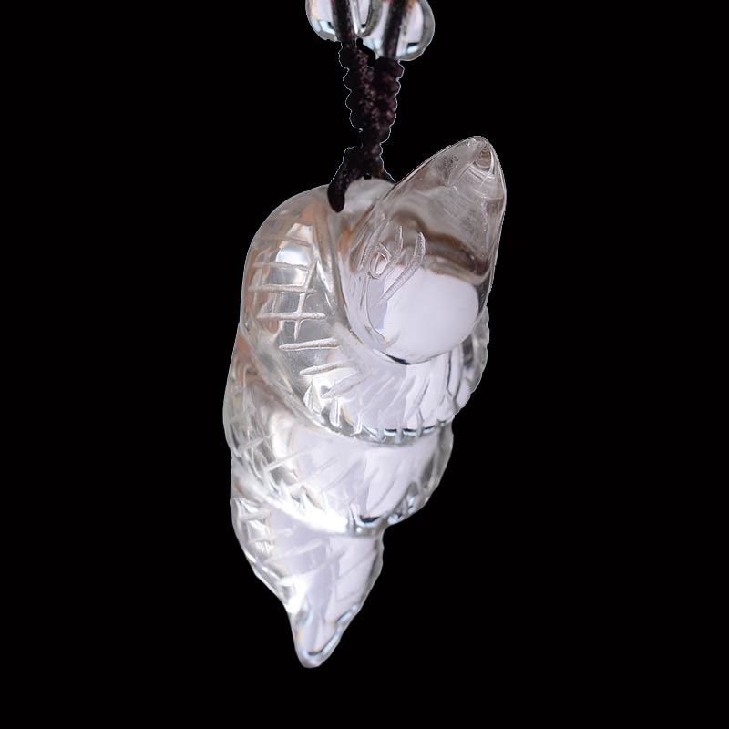 Collier unisexe de protection du zodiaque chinois en cristal blanc