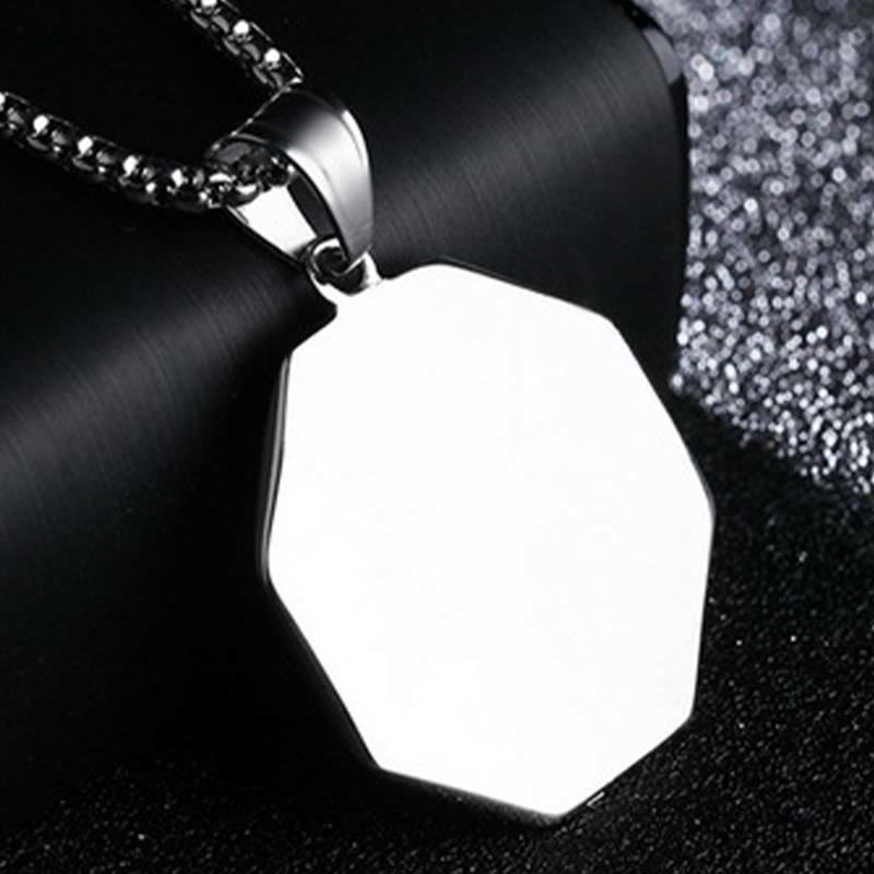 Collier pendentif unisexe en acier titane Yin Yang Bagua