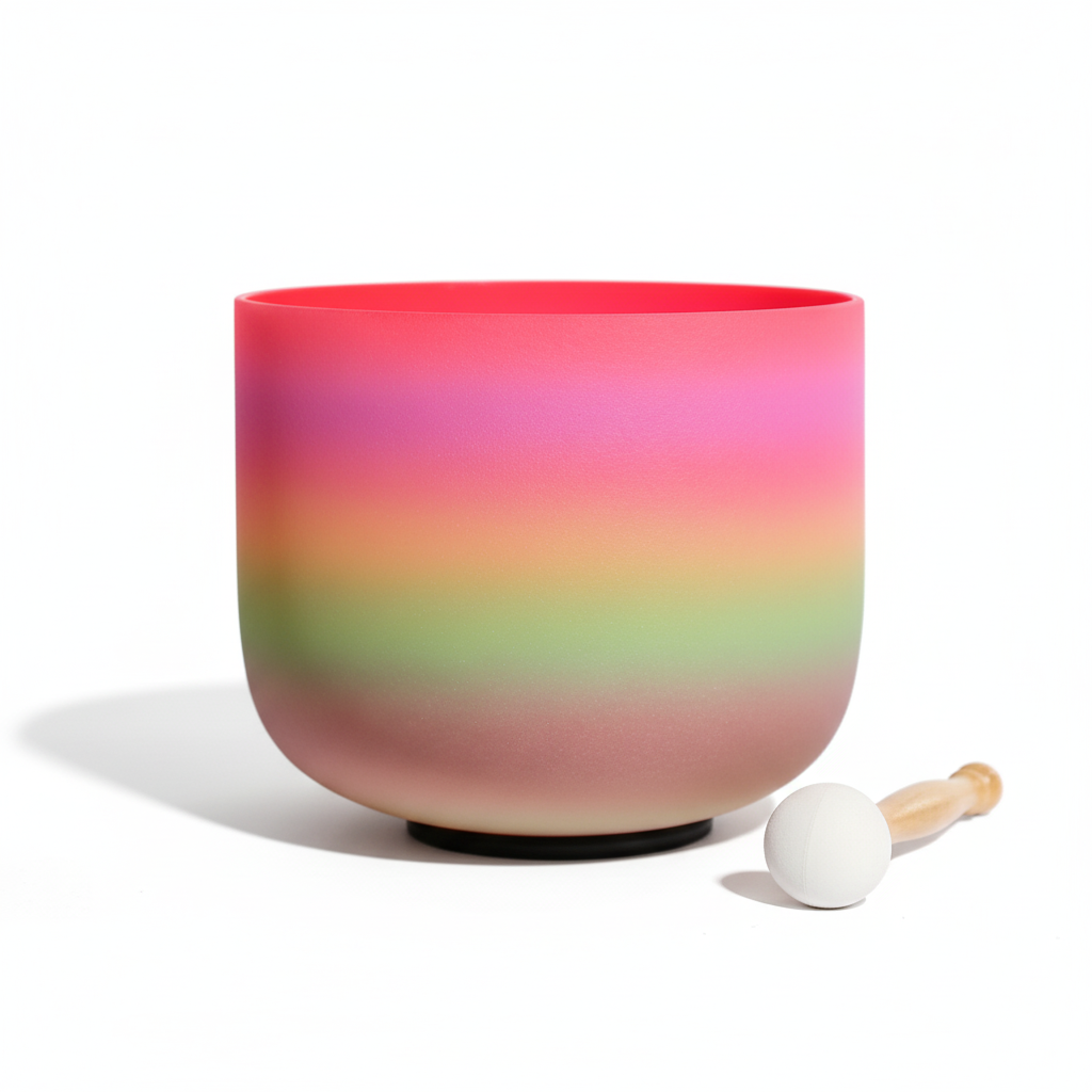 Bol chantant en cristal arc-en-ciel pour la méditation des chakras