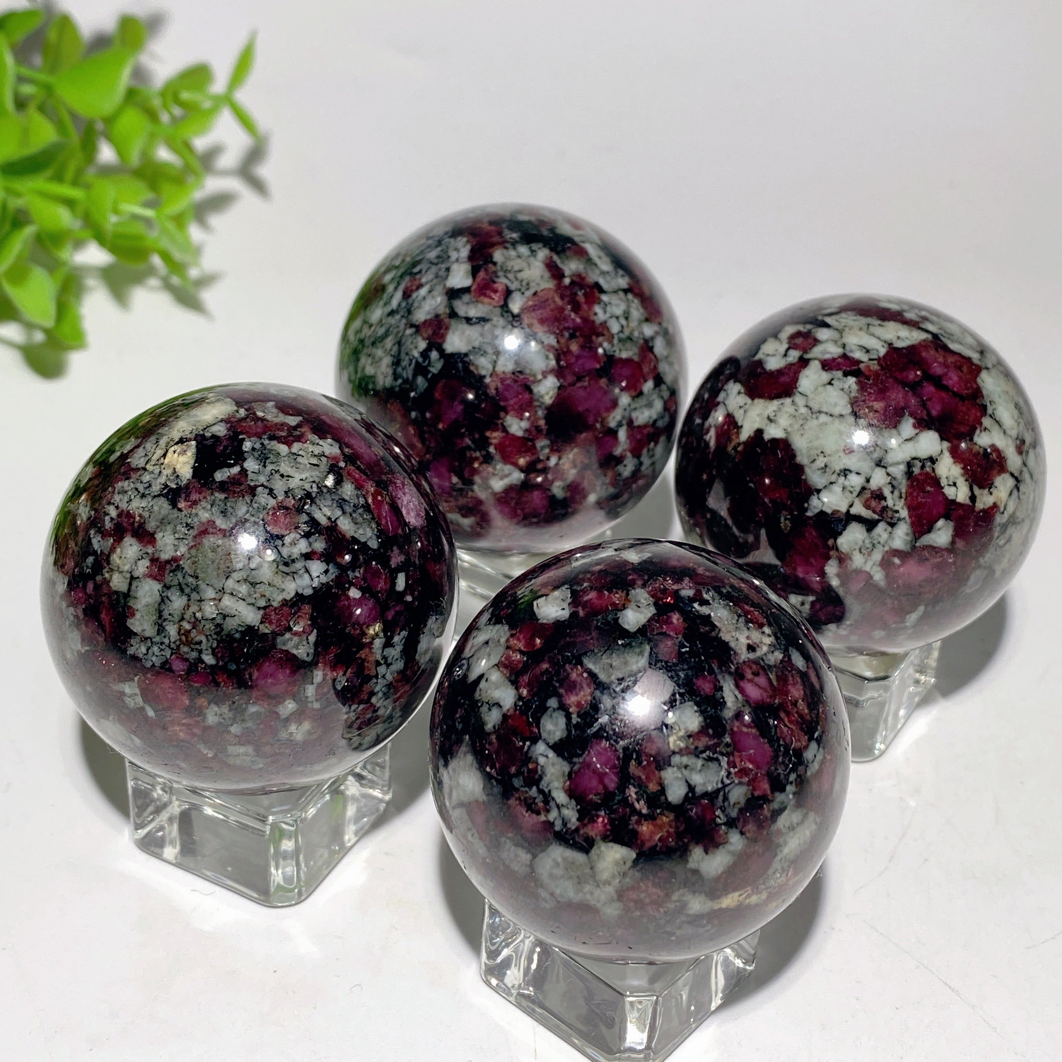 UV Reactive Eudialyte Sphere 1.3-2.2 Inch Healing Orb