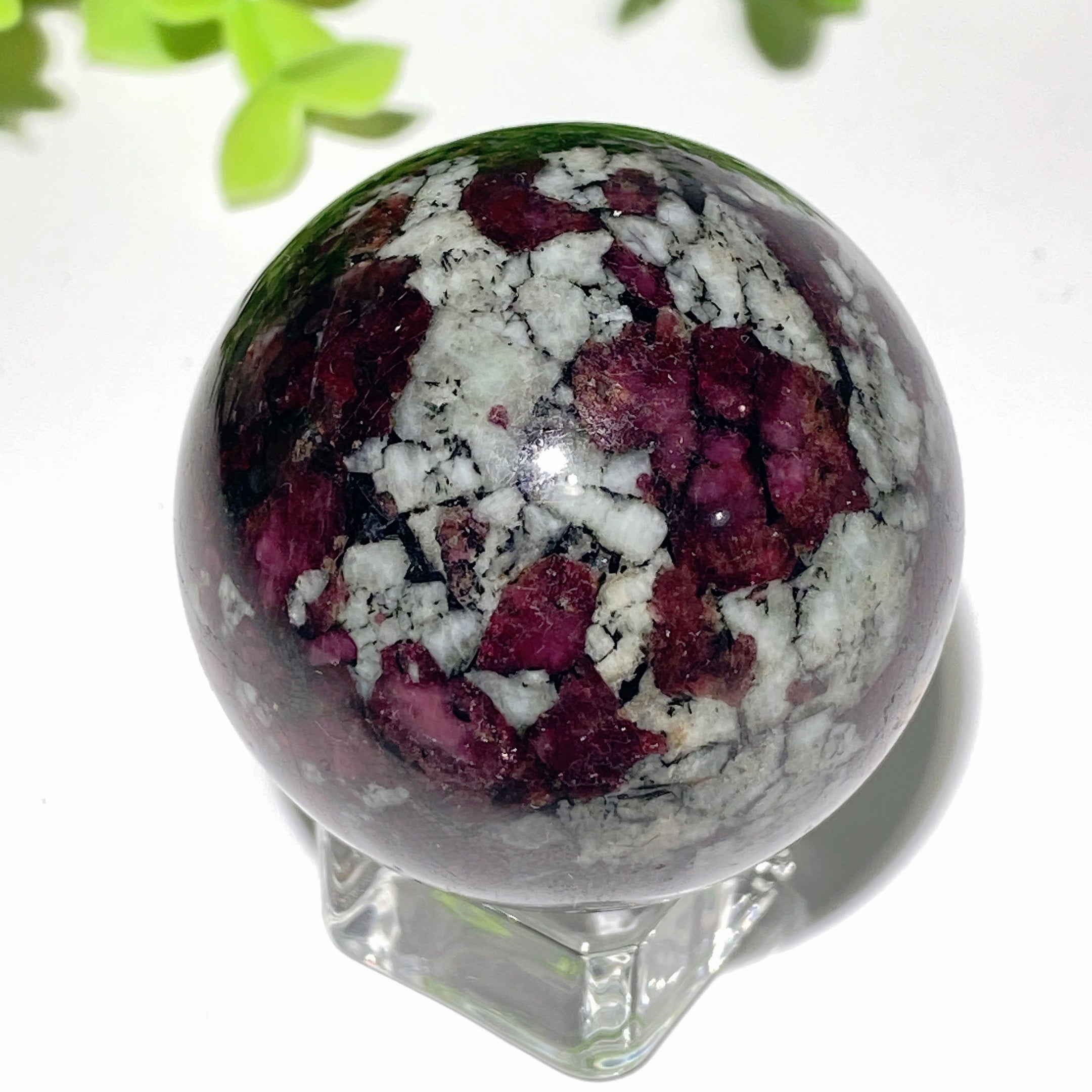 UV Reactive Eudialyte Sphere 1.3-2.2 Inch Healing Orb