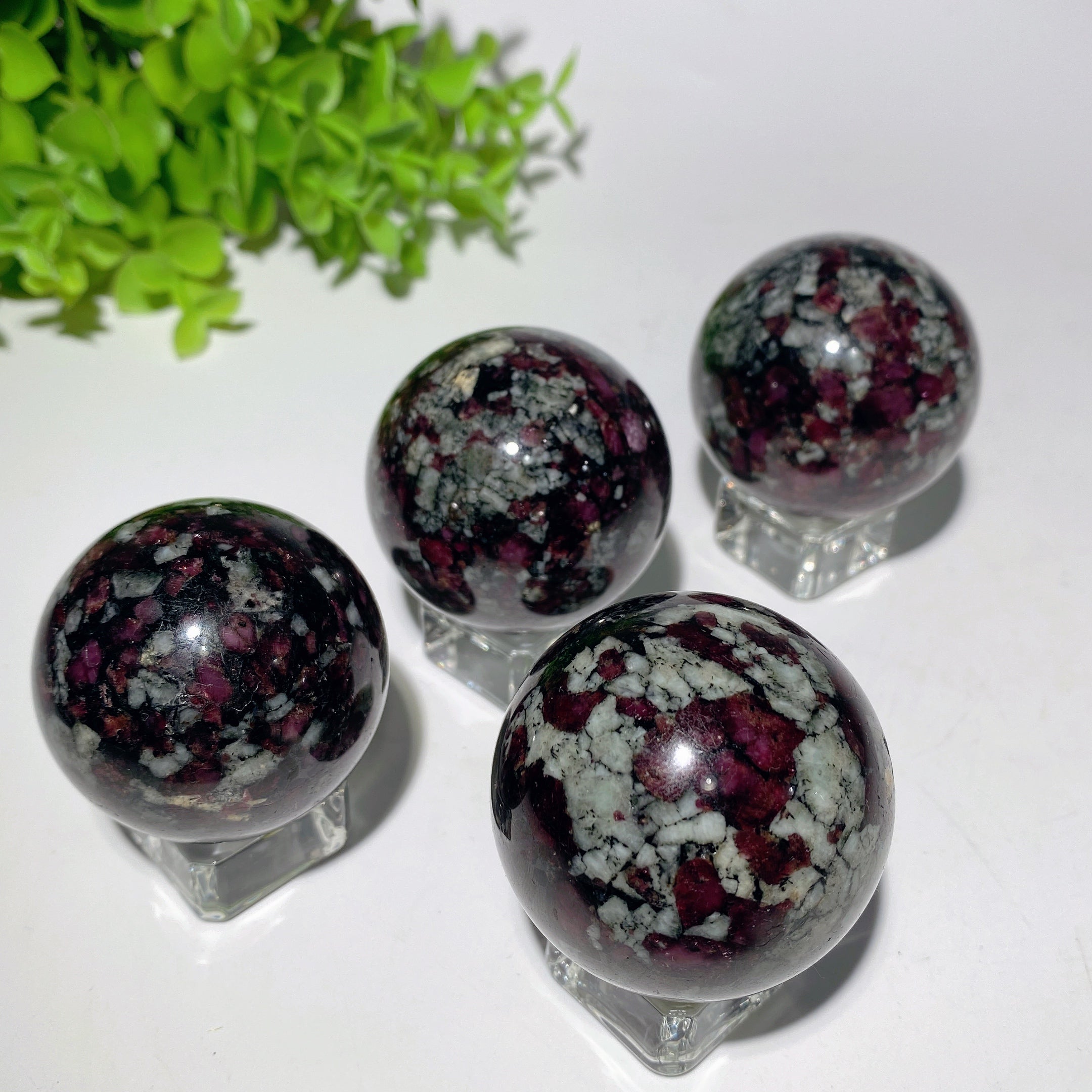 UV Reactive Eudialyte Sphere 1.3-2.2 Inch Healing Orb