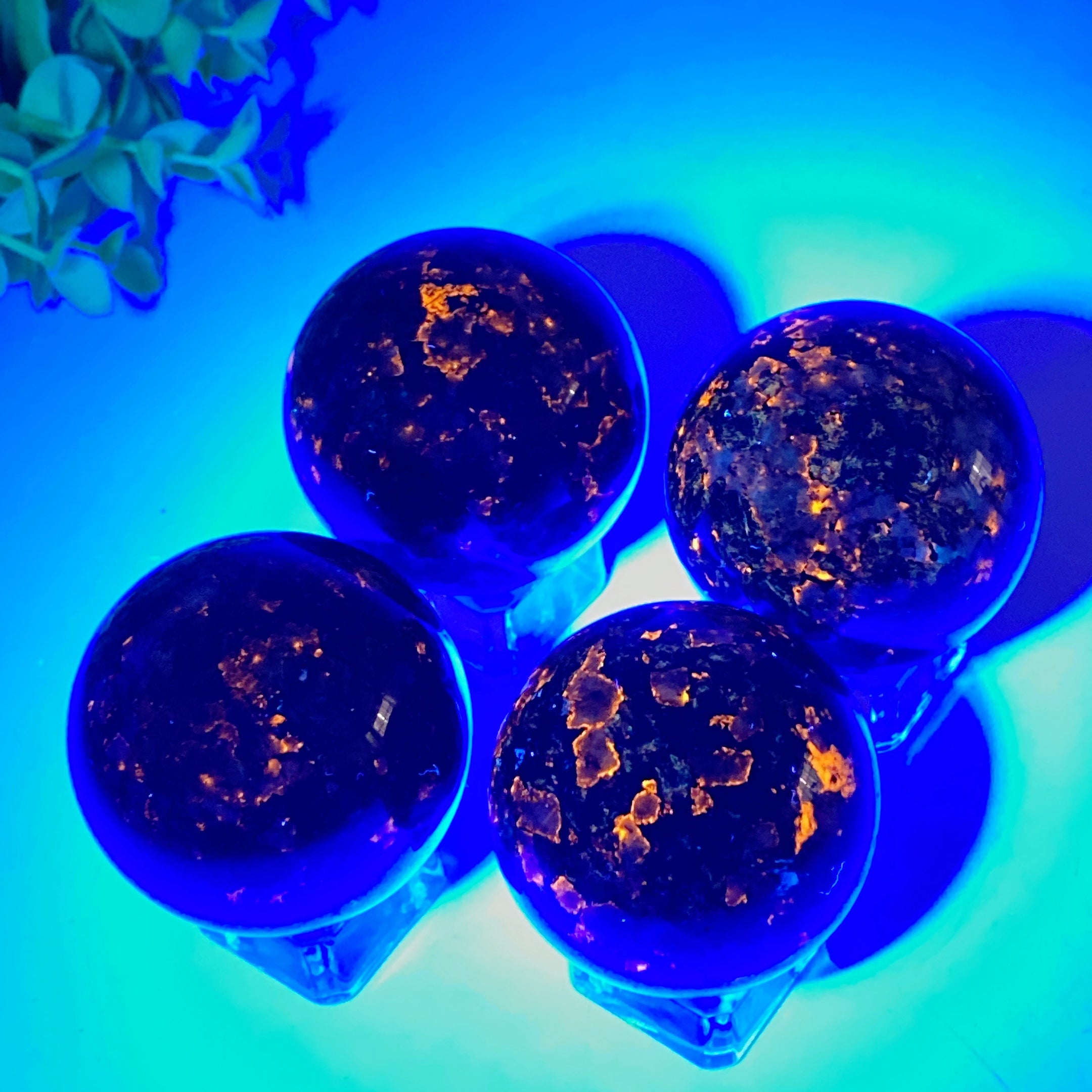 UV Reactive Eudialyte Sphere 1.3-2.2 Inch Healing Orb