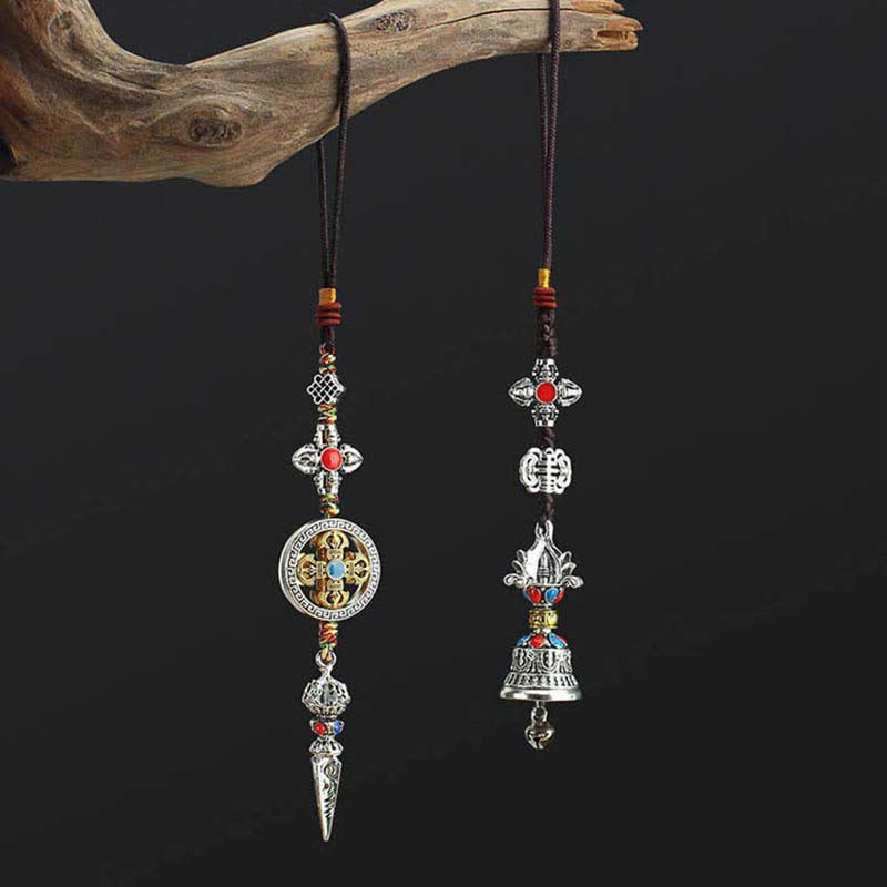 Décoration spirituelle Vajra à suspendre pour voiture pour l'illumination et la protection