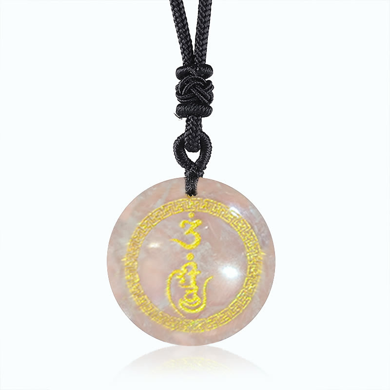 Collier de protection en obsidienne noire à motif de croix gammée Vajra