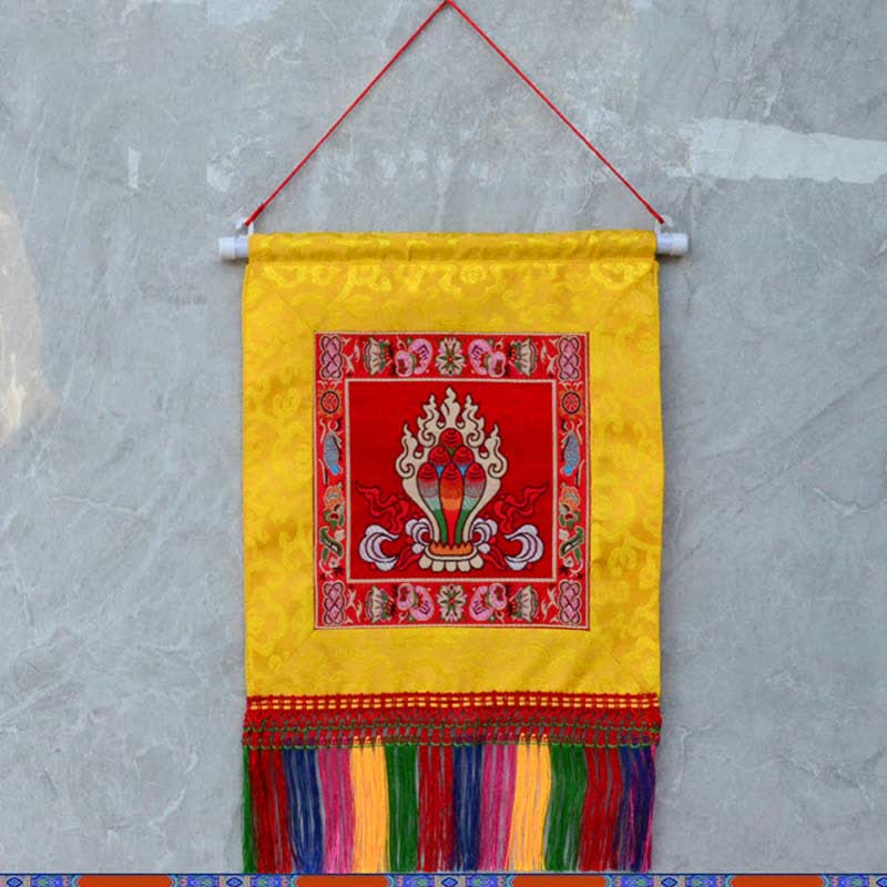 Décoration murale Vajra avec carte Bagua | Décoration Feng Shui 32 cm