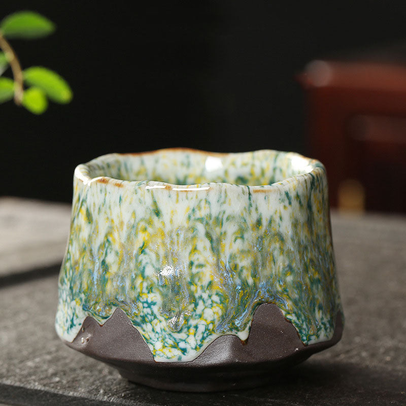 Tasse à thé Zen en céramique vibrante 130 ml | Orange, rouge ou vert, jaune