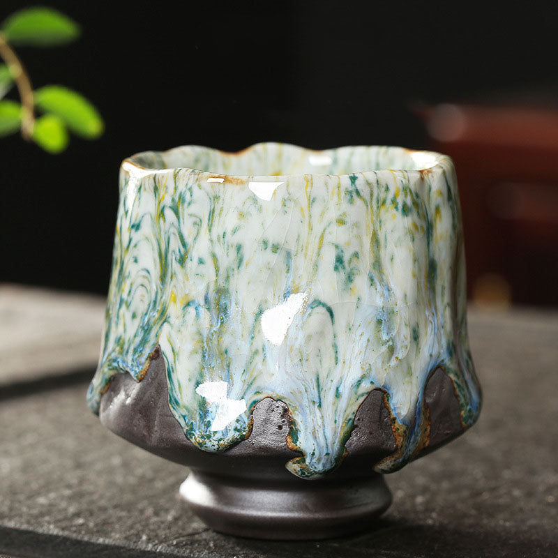 Tasse à thé Zen en céramique vibrante 130 ml | Orange, rouge ou vert, jaune