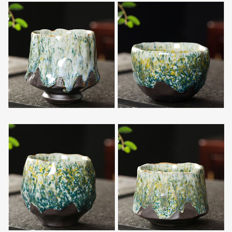 Tasse à thé Zen en céramique vibrante 130 ml | Orange, rouge ou vert, jaune