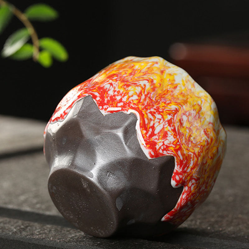 Tasse à thé Zen en céramique vibrante 130 ml | Orange, rouge ou vert, jaune