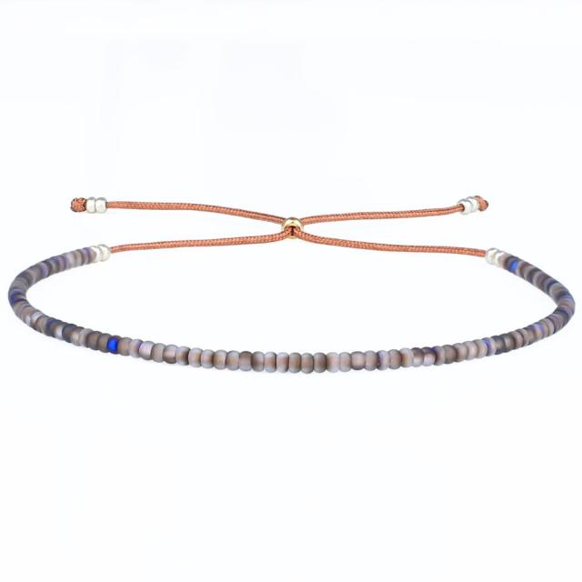 Bracelet en perles de rocaille Miyuki aux couleurs vives et ombrées au néon
