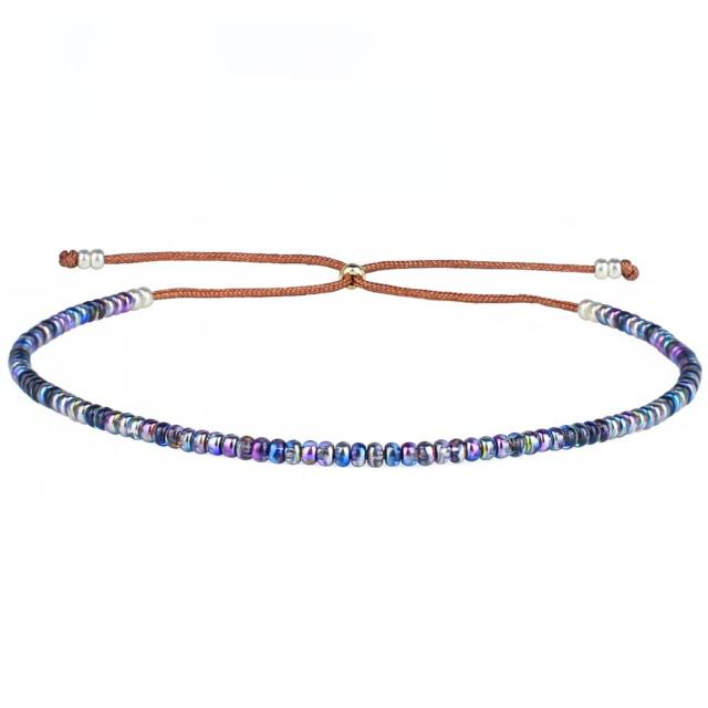 Bracelet en perles de rocaille Miyuki aux couleurs vives et ombrées au néon