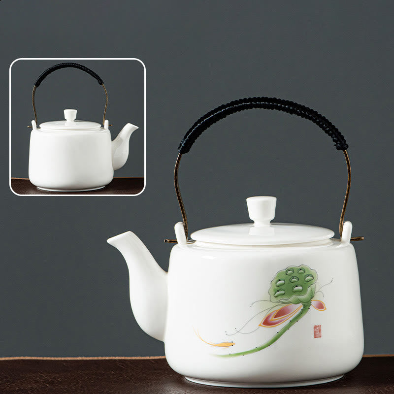 Théière Kung Fu vintage en céramique Dragon Mountain Fisherman 600 ml