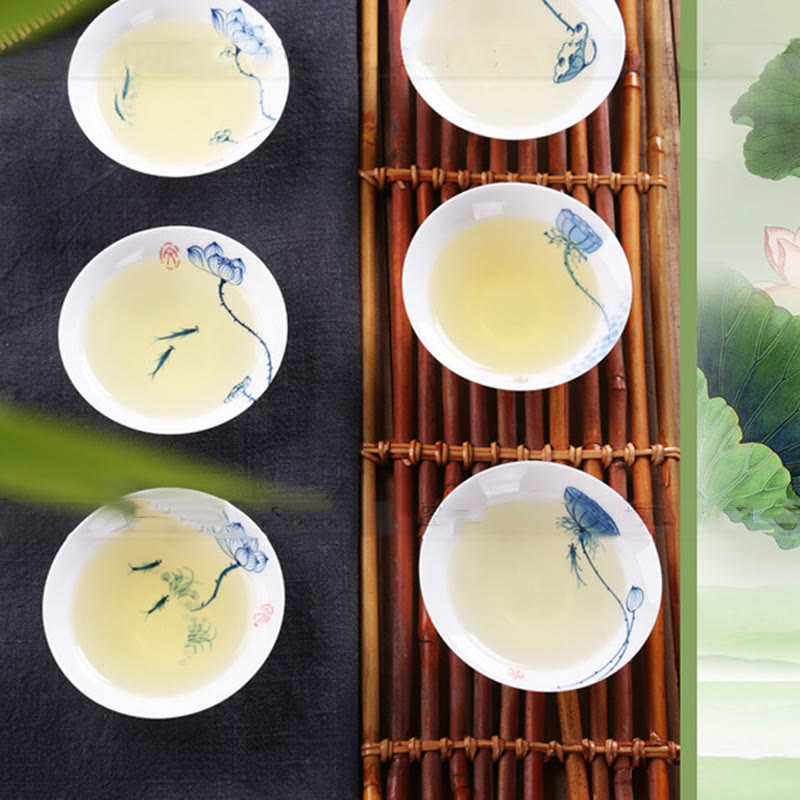 Tasse à thé Kung Fu vintage en céramique | Décor zen 60 ml