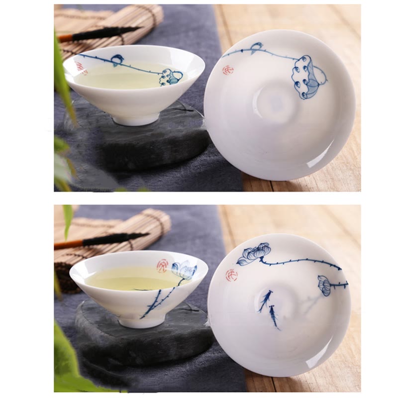 Tasse à thé Kung Fu vintage en céramique | Décor zen 60 ml