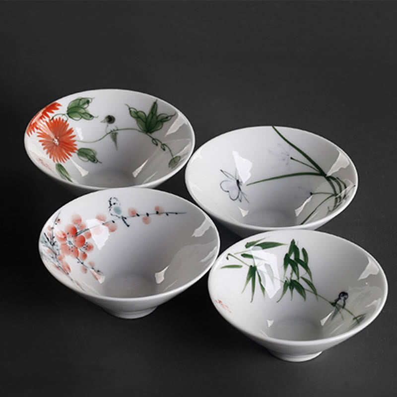 Tasse à thé Kung Fu vintage en céramique | Décor zen 60 ml
