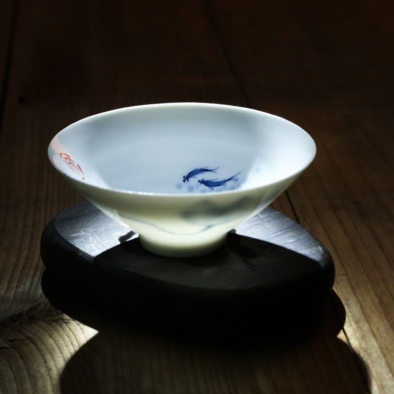 Tasse à thé Kung Fu vintage en céramique | Décor zen 60 ml