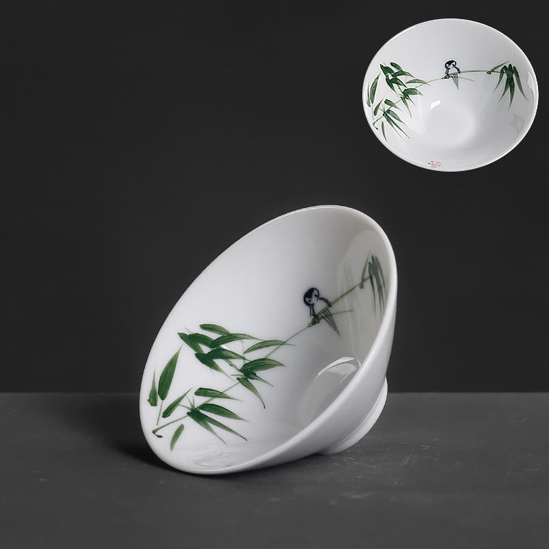Tasse à thé Kung Fu vintage en céramique | Décor zen 60 ml